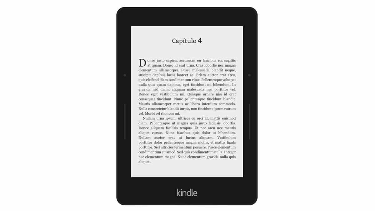 Letra capitular em um ebook no Kindle